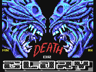 Ultima I the First Age of Darkness title screen for Commodore 64